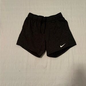 Nike Black Athletic Running Shorts with White Swoosh